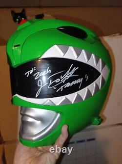 Signed Authentic JDF Cosplay Green Ranger power rangers Helmet