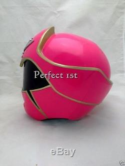 Super Mega Force Pink Power Rangers Sentai Gokaiger Cosplay Helmet Wearable New