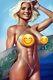 Totally Rad Shikarii POWERGIRL Cosplay Cover Exclusive TOPLESS Bikini Variant