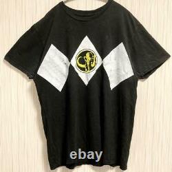 Us Second-Hand Clothes Power Rangers Black Narikiri Print T-Shirt Cosplay