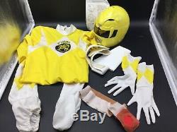 Vintage 1993 Mighty Morphin Power Yellow Trini Ranger Costume. Rare # Nib