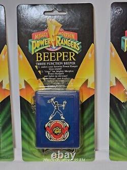Vintage Mighty Morphin Power Rangers 3 Function BEEPER Lot Of 3 Cosplay SEALED