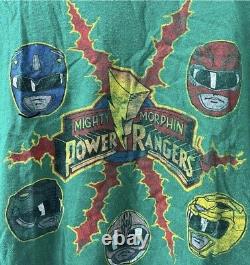 Vintage Mighty Morphin Power Rangers Green Shirt S