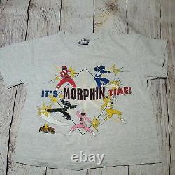 Vintage Single Stitch Mighty Morphin Power Rangers Youth M (10/12) Shirt 1994