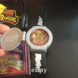 Vtg 90s Mighty Morphin Power Rangers Watch Wallet & Cards Cos Play COM Rare