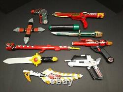 Vtg Lot Mmpr Power Rangers Weapons Swords Guns Ninja Storm Cosplay Kids Toys