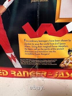 Vtg Power Rangers Red Ranger Costume kids Cosplay Sz Med withOriginal Box 1994
