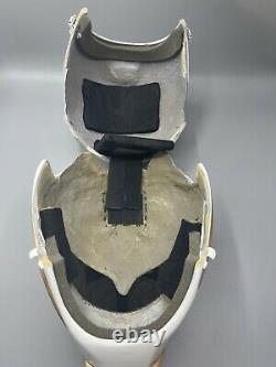 White Power Ranger Helmet Mighty Morphin Cosplay Mask Costume (Aniki Cosplay)
