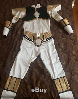 White Ranger Costume Cosplay Prop Custom With Helmet Power Rangers