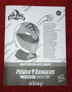 White Ranger WEARABLE HELMET Power Rangers Lightning Collection Cosplay Open Box