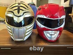 White ranger And red ranger power ranger helmet cosplay