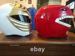 White ranger And red ranger power ranger helmet cosplay