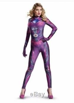 Women's Power Rangers Costume Cosplay Pink Yellow Comic Con Outfit S M L New