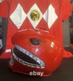 Xcoser Red Power Ranger Cosplay Replica Helmet With T-Shirt