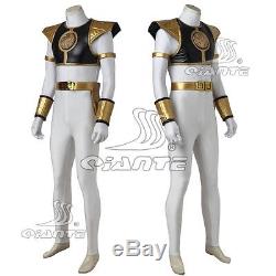 YURANGER Mighty Morphin Power Rangers White Tigerzord Tommy Cosplay Costume