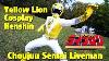 Yellow Lion Henshin Morph Cosplay Recreation Choujuu Sentai Super Beast Squandron Liveman