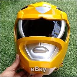 Yellow Power Rangers Mighty Morphin Helmet Adult Hero Action Costume cosplay NEW