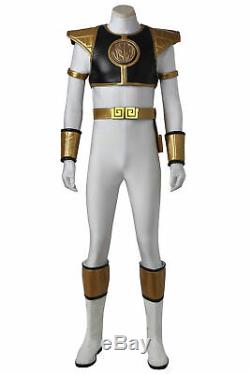 ZYURANGER Mighty Morphin Power Ranger White Ranger Tommy Oliver Cosplay Jumpsuit