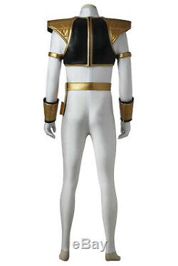 ZYURANGER Mighty Morphin Power Ranger White Ranger Tommy Oliver Cosplay Jumpsuit