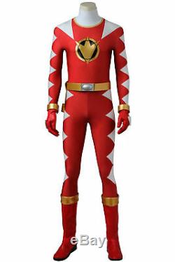 ZYURANGER Red Ranger Cosplay Jumpsuit Power Rangers Halloween Outfits Full Set