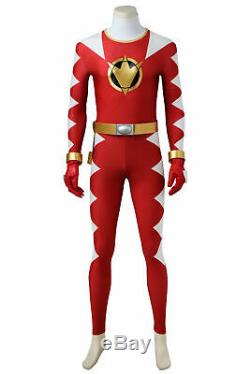 ZYURANGER Red Ranger Cosplay Jumpsuit Power Rangers Halloween Outfits Full Set