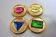 Zeo Ranger Power Master Coins-Gold, Set of 4, for Legacy Morpher, Cosplay, Prop